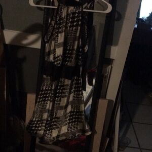 Ivory and brown silk tunic